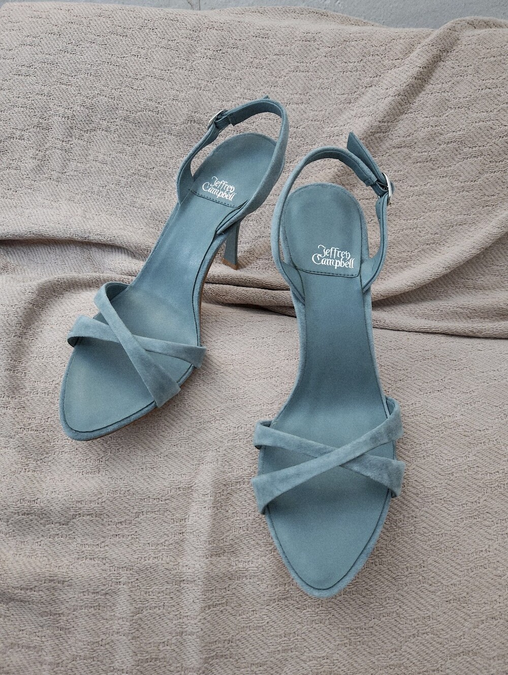 Jeffrey Campbell Seafoam/Teal Strappy Stiletto Sandals